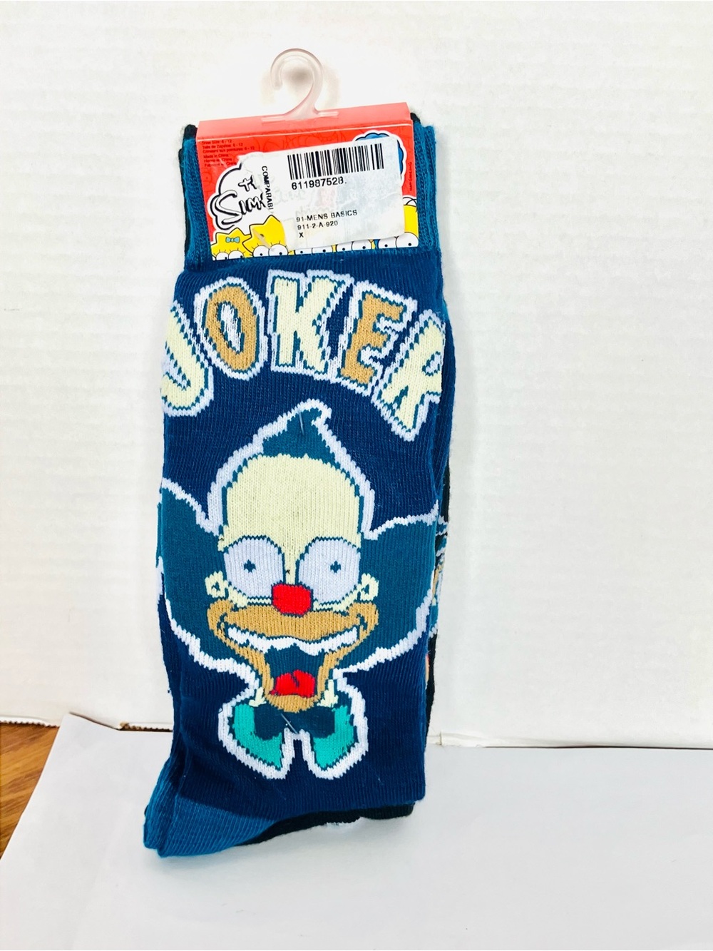 The Simpsons Men’s Shoe Size 6-12 Novelty Crew Socks 2 Pair New Poly Blend